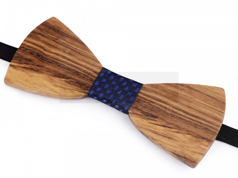 Fa csokornyakkendő - Fa-kék Fa csokornyakkendő - Fa-kék