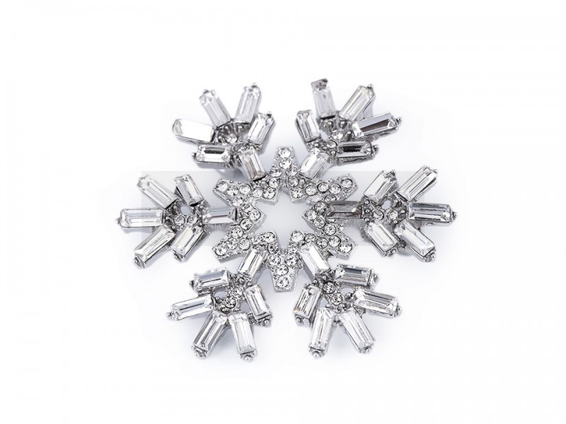 Bross hópehely csiszolt gyöngyökkel Kitűzők, Brossok Bross hópehely csiszolt gyöngyökkel Kitűzők, Brossok