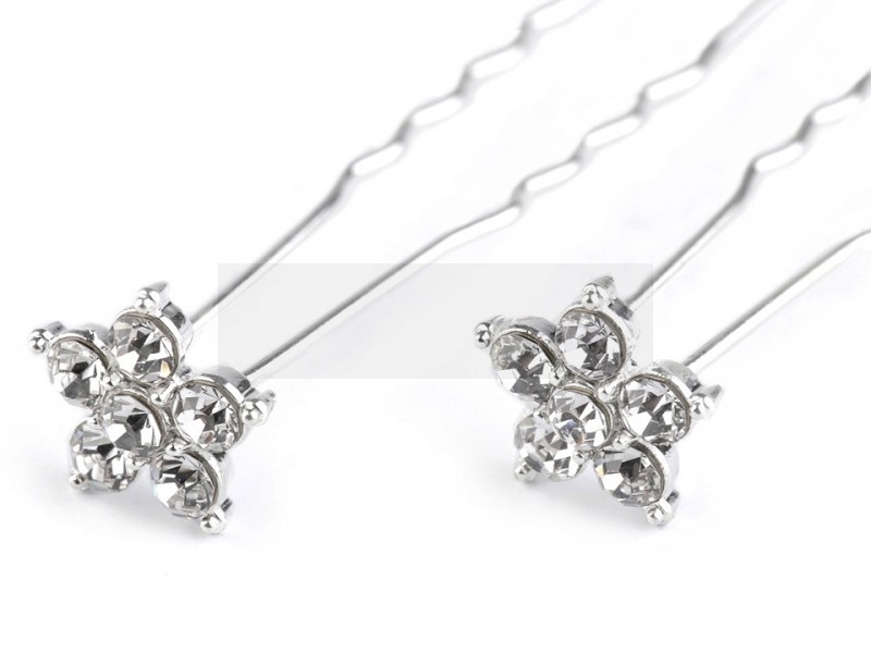 Strassz hajtű virág - 2 db/csomag Női kiegészítők