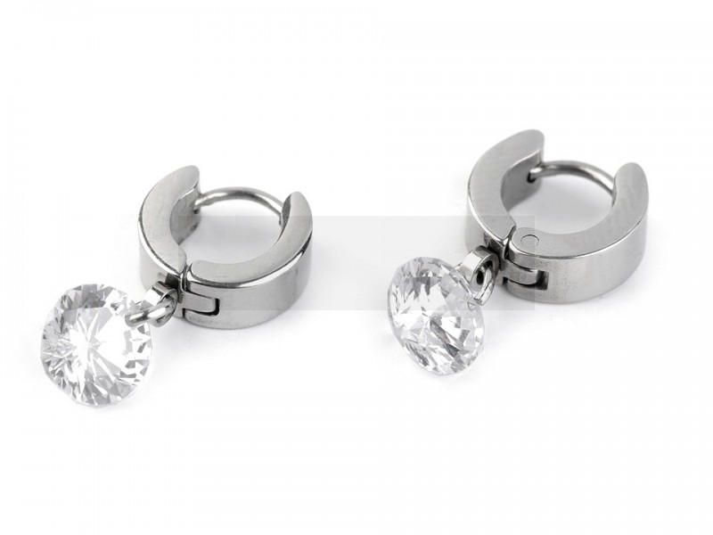 Fülbevaló rozsdamentes acélból kővel Ékszer, hajdísz Fülbevaló rozsdamentes acélból kővel Ékszer, hajdísz