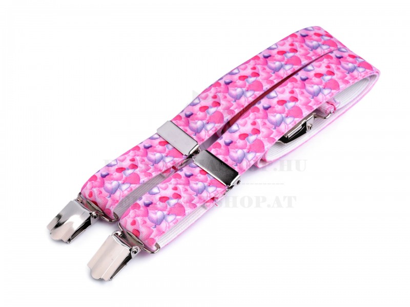 Gyerek nadrágtartó - Rózsaszín mintás Gyermek nadrágtartók