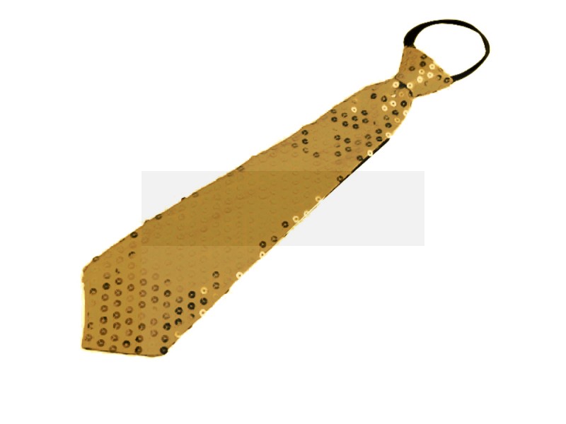   Nyakkendő flitterekkel - Arany Party,figurás nyakkendő