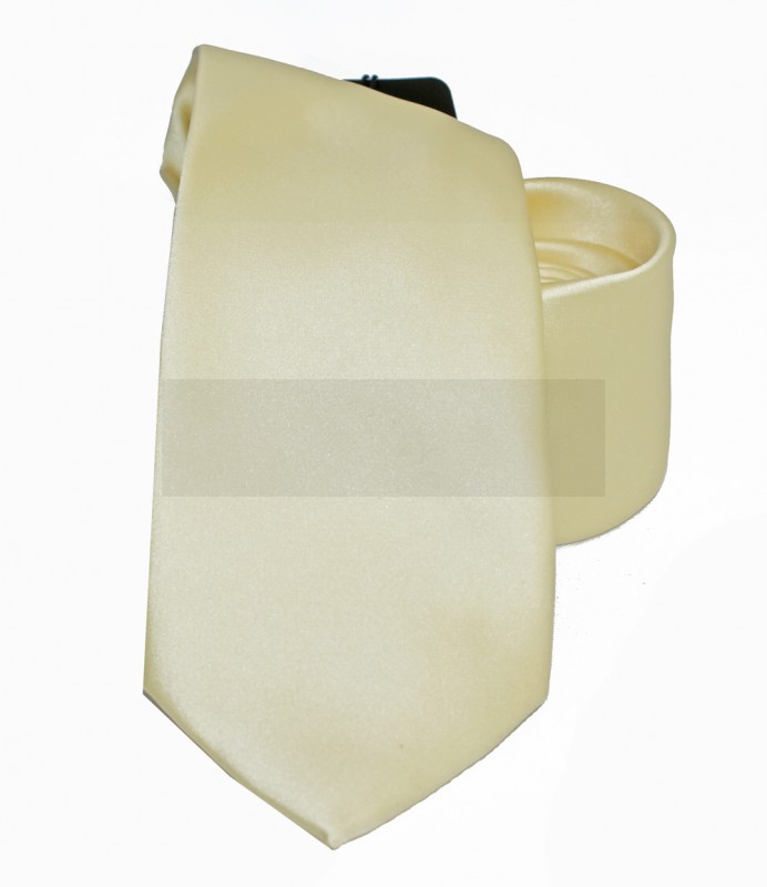                                                                   NM szatén nyakkendő - Halványsárga
