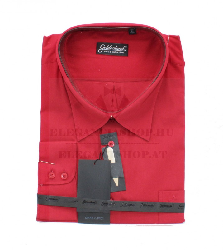 Goldenland extra hosszúujjú ing - Meggybordó Extra méret Goldenland extra hosszúujjú ing - Meggybordó Extra méret