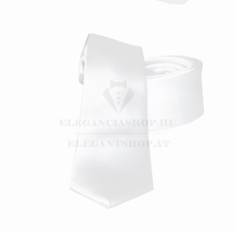                                  NM slim szatén nyakkendő - Fehér