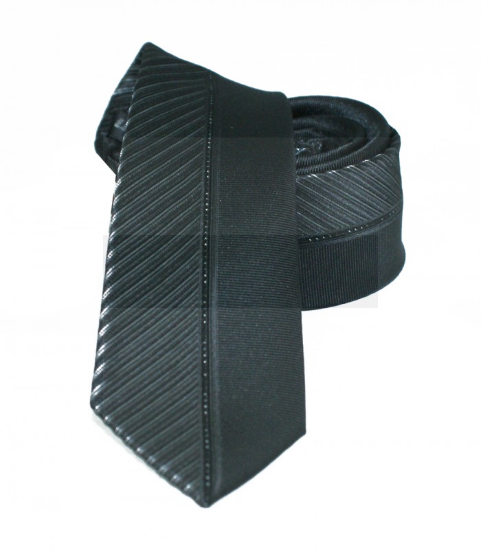                  NM slim nyakkendő - Fekete mintás