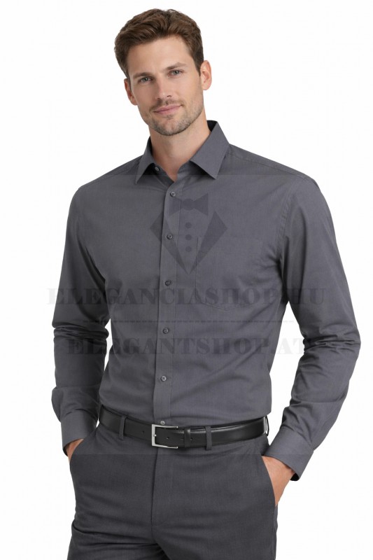             Newsmen h.u normál ing - Grafiszürke Normál fazon