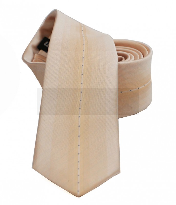                  NM slim nyakkendő - Púderbarack mintás Csíkos nyakkendő