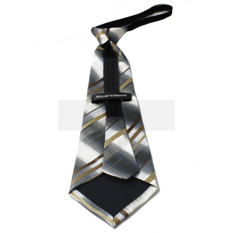  NM Állítható gyereknyakkendő - Szürke-drapp mintás