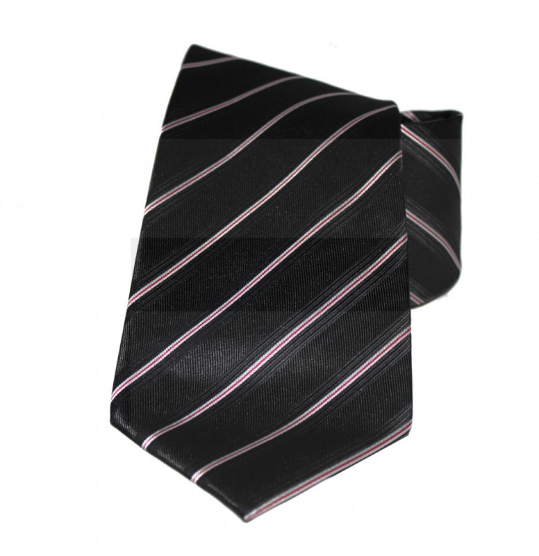                       NM classic nyakkendő - Fekete-rózsa csíkos