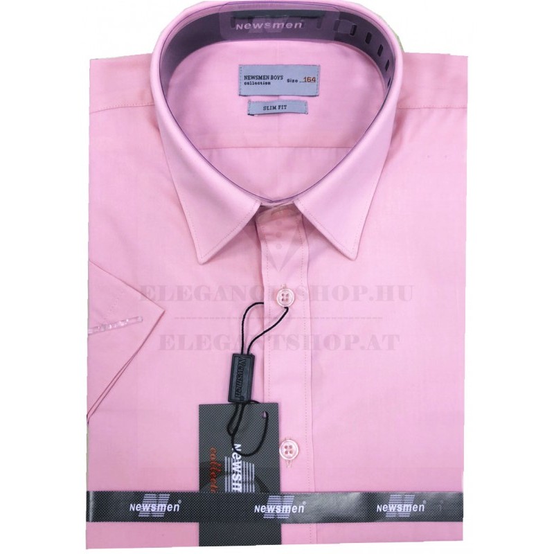               Newsmen gyerek slim rövidujjú ing - Rózsaszín Gyermek ingek,felsők