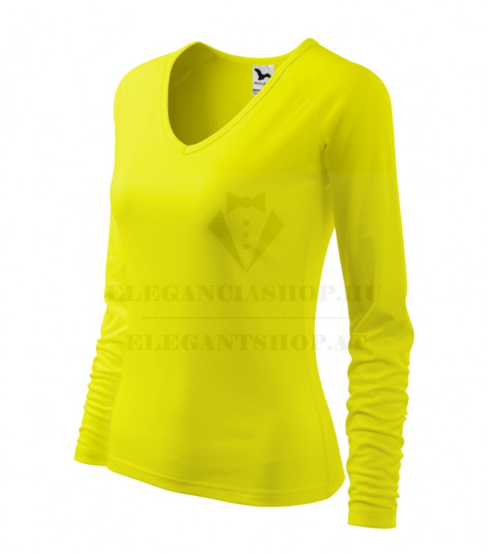 Női hosszúujjú elasztikus póló - Sárga