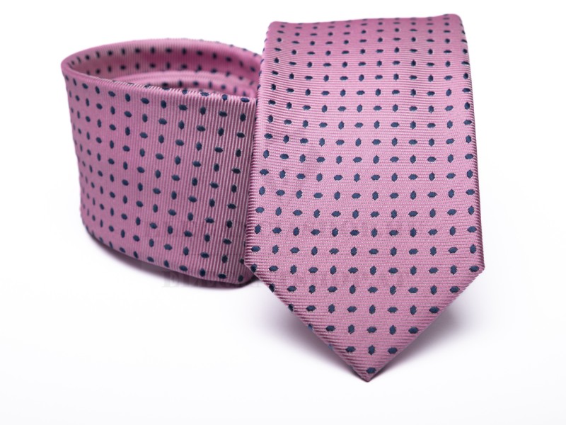        Prémium selyem nyakkendő - Rózsaszín mintás Aprómintás nyakkendő