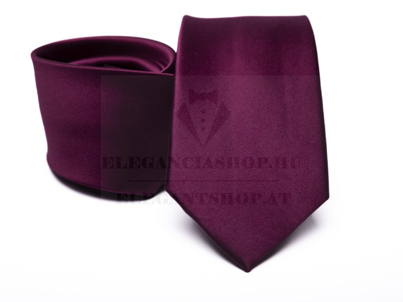 Prémium selyem nyakkendő - Bordó Egyszínű nyakkendő