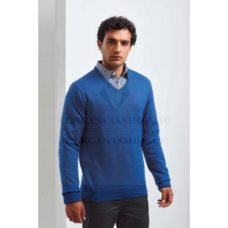 Férfi V-nyakú pulóver