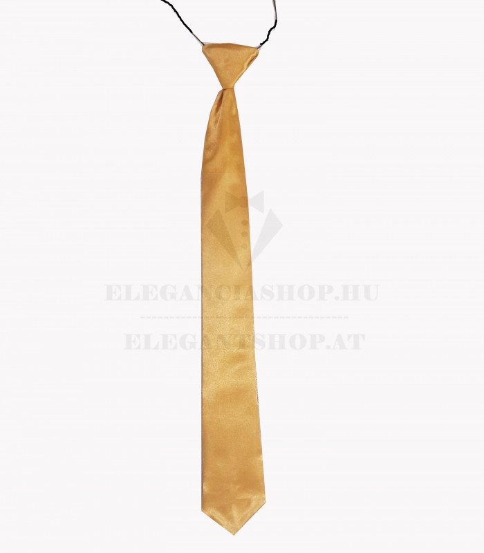 Szatén gumis nyakkendő - Arany
