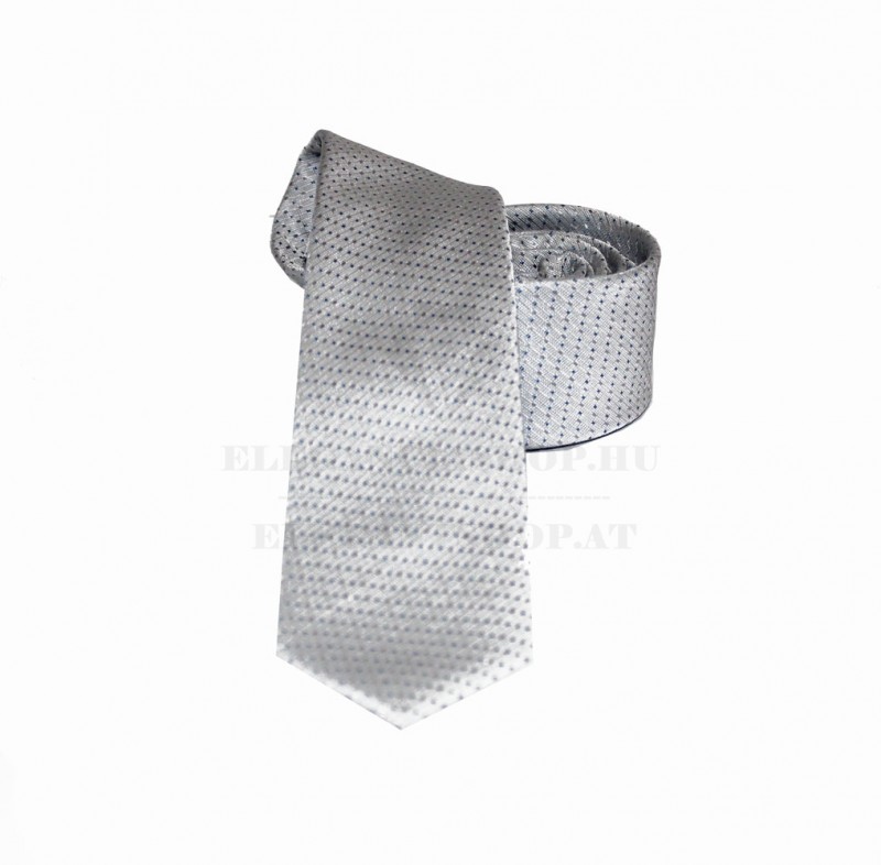                    NM slim szövött nyakkendő - Ezüst mintás Aprómintás nyakkendő