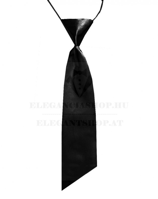            Női szatén gumis nyakkendő - Fekete Női nyakkendők, csokornyakkendő