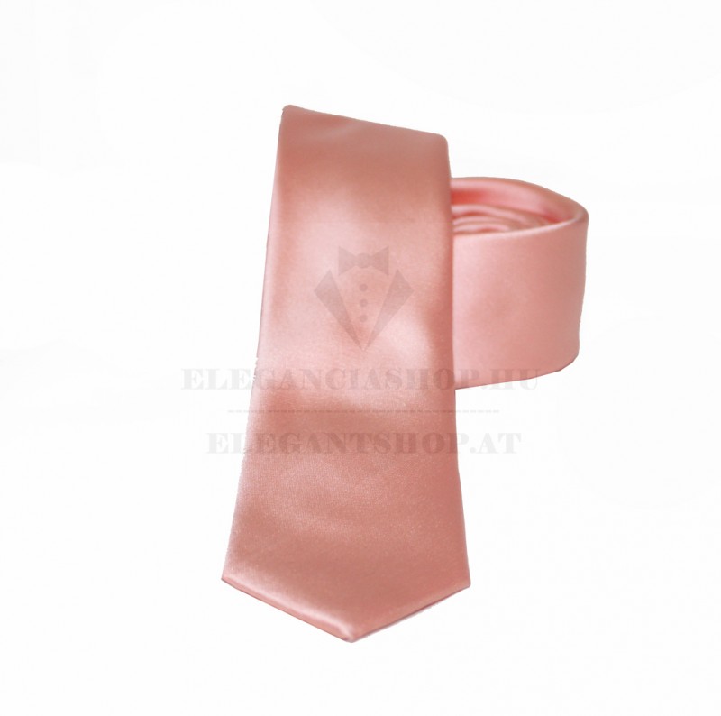                    NM Slim szatén nyakkendő - Púderrózsaszín