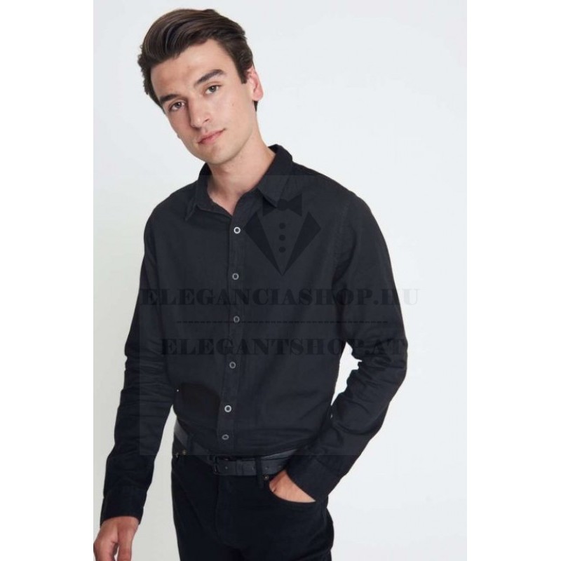 JACK DENIM férfi h.u ing - Fekete Slim, Smart fazon JACK DENIM férfi h.u ing - Fekete Slim, Smart fazon