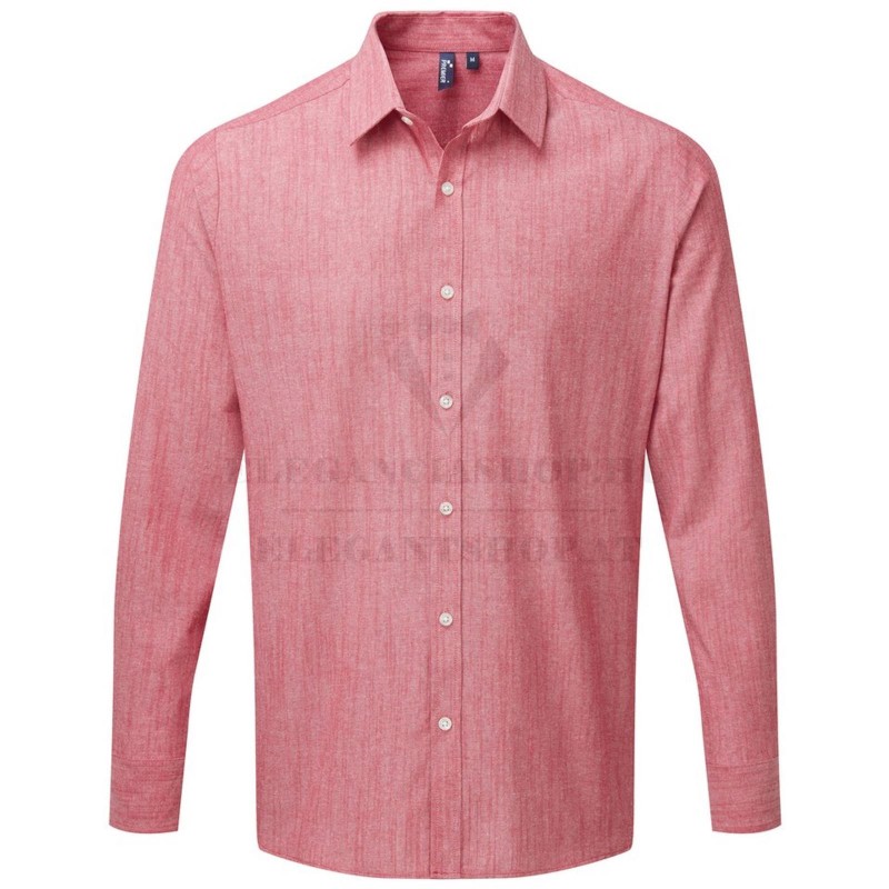 MEN'S COTTON SLUB CHAMBRAY h.u ing - Lazacpiros Normál fazon