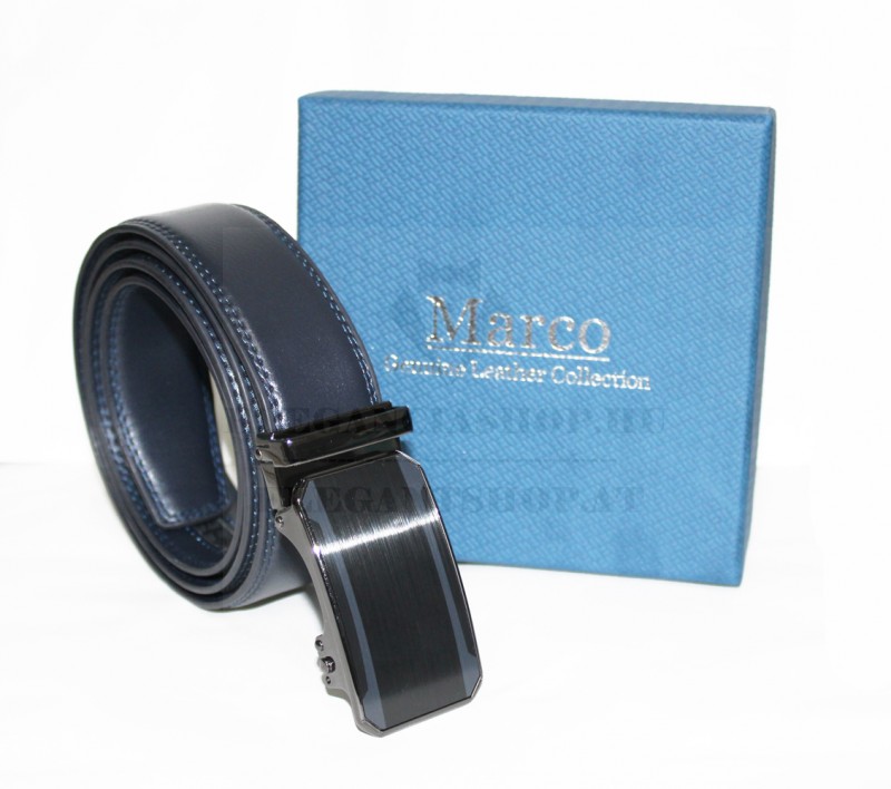 Marco Sergioni férfi bőr öv díszdobozban - Sötétkék Marco Sergioni férfi bőr öv díszdobozban - Sötétkék