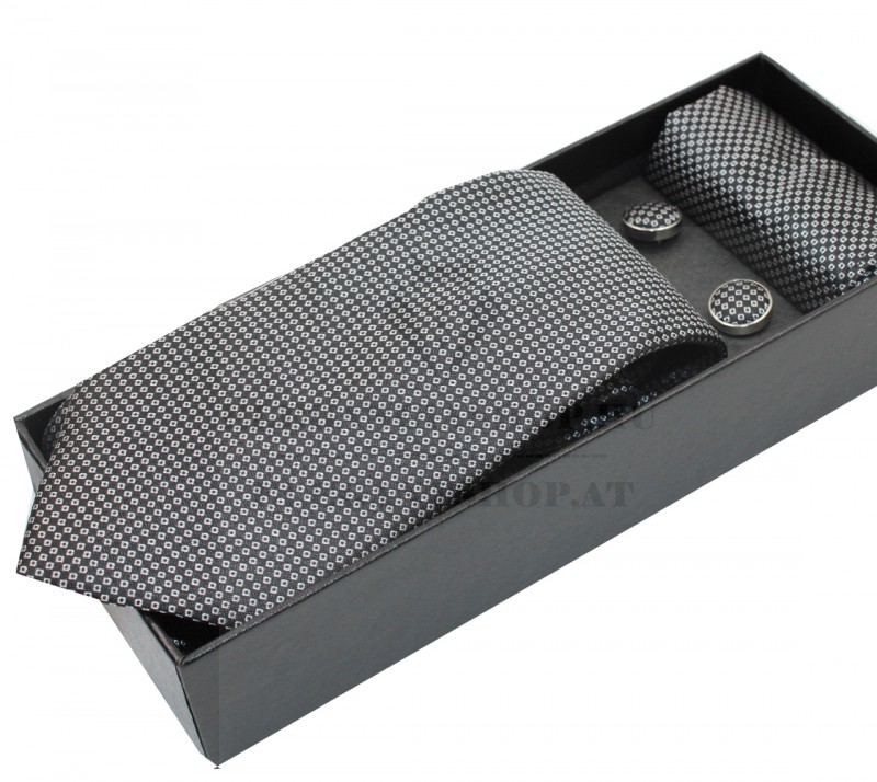                          NM nyakkendő szett - Fekete aprópöttyös