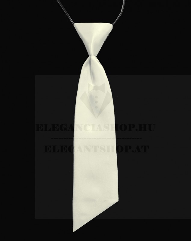            Női szatén gumis nyakkendő - Ecru