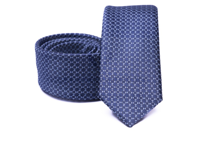 Prémium slim nyakkendő - Kék aprómintás Prémium slim nyakkendő - Kék aprómintás