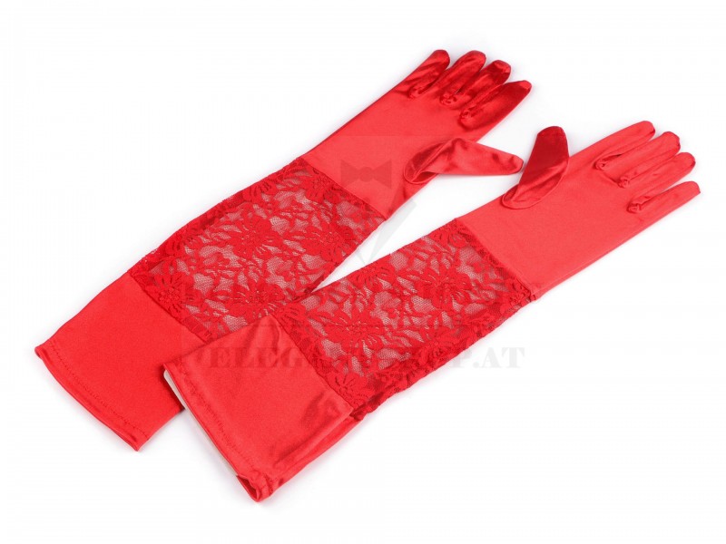 Hosszú lakodalmi kesztyű szatén csipkével Női alkalmi kesztyű Hosszú lakodalmi kesztyű szatén csipkével Női alkalmi kesztyű