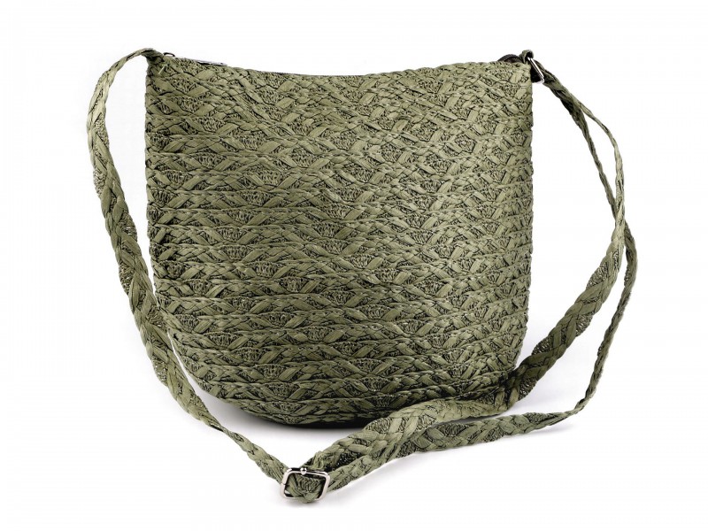                         Táska papírszalmából crossbody - 23x30 cm Női táska, pénztárca, öv