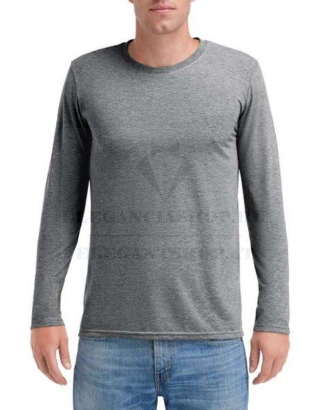 FELNŐTT TRI-BLEND HOSSZÚ UJJÚ PÓLÓ Férfi pólók,pulóverek