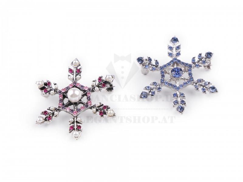 Bross hópihe csiszolt kövekkel Kitűzők, Brossok Bross hópihe csiszolt kövekkel Kitűzők, Brossok