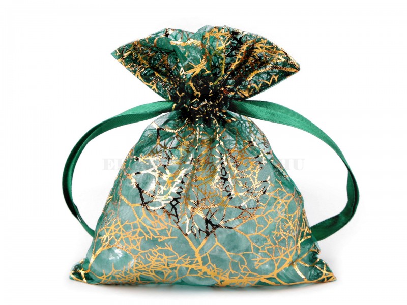                                     Karácsonyi zsákocska organza 10db/csomag Ajándék csomagolás