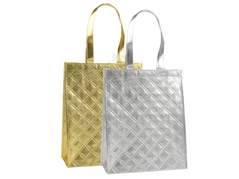 Fényes fém csillámos táska 28x34 Ajándék csomagolás Fényes fém csillámos táska 28x34 Ajándék csomagolás