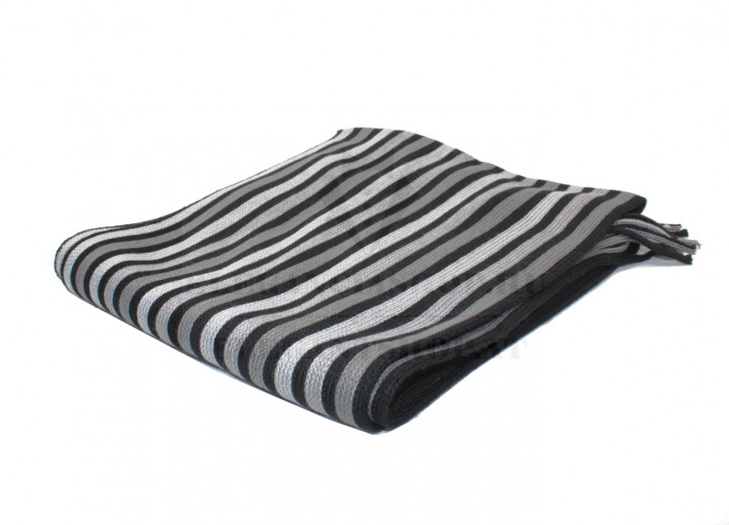 Newsmen unisex kötött sál - Fekete-szürke csíkos Newsmen unisex kötött sál - Fekete-szürke csíkos