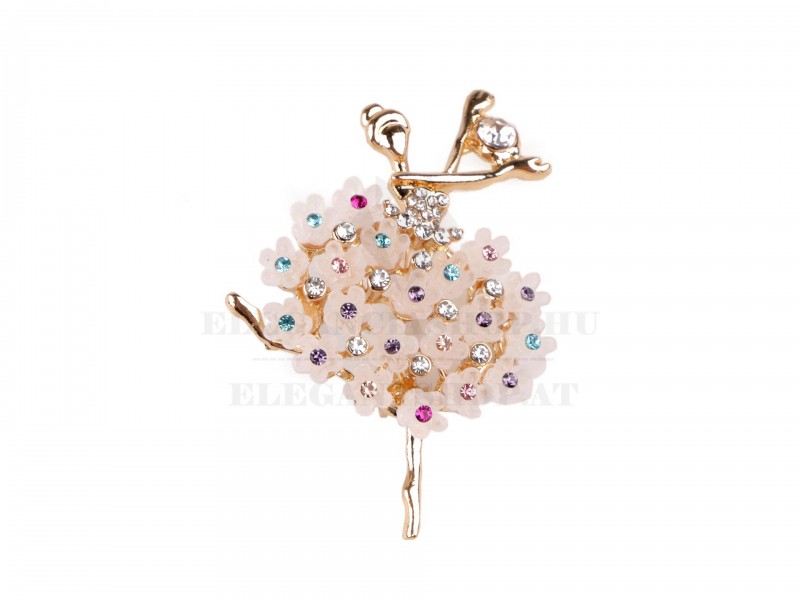 Bross csiszolt kövekkel - Balerina Kitűzők, Brossok
