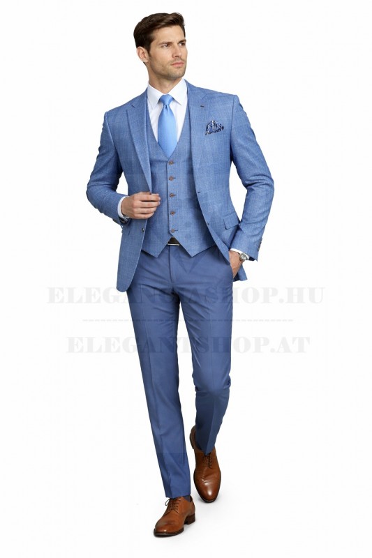    Parker slim fitt 3 részes kockás öltöny Öltöny, mellény