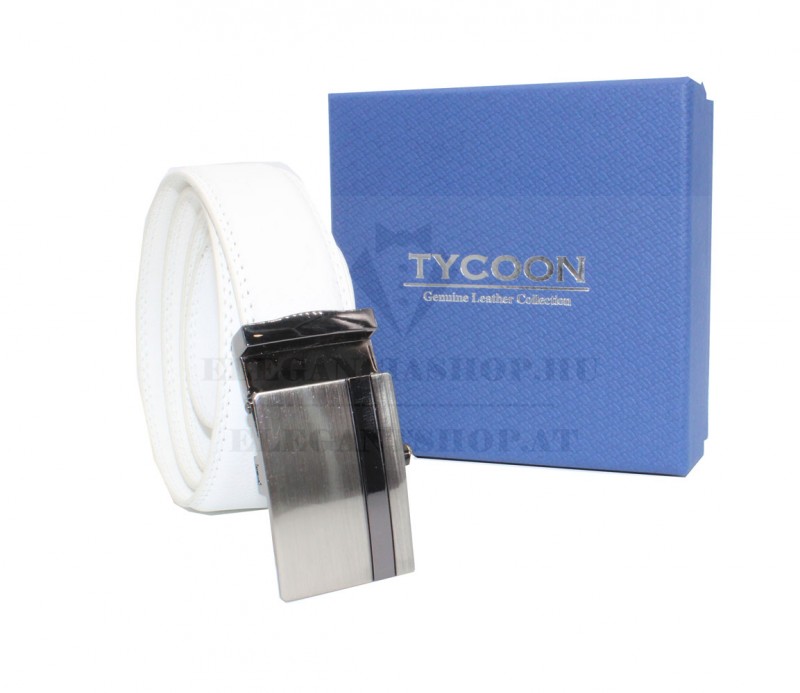                      Tycoon férfi bőr öv díszdobozban - Fehér Férfi öv, ékszer