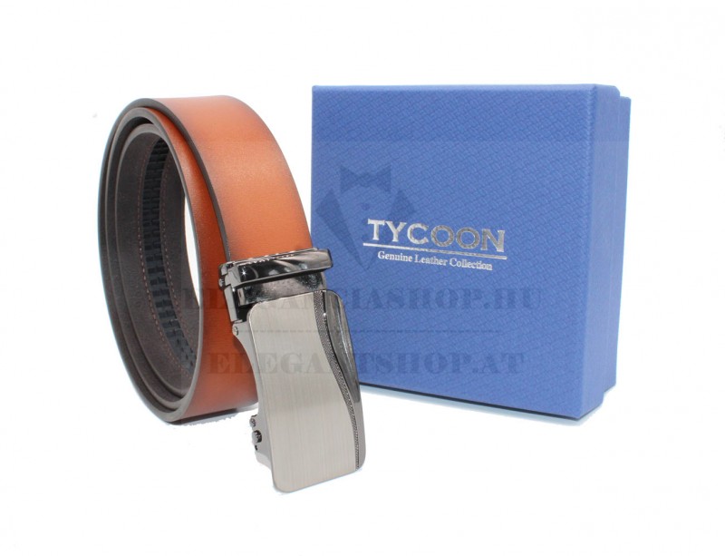                      Tycoon férfi bőr öv díszdobozban - Caramell Férfi öv, ékszer