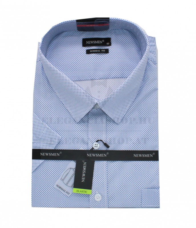    NM elasztikus extra r.u ing - Kék aprómintás Extra méret