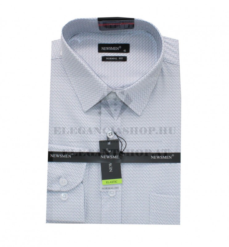 NM h.u normál fit elasztikus ing - Szürke mintás Hosszúujjú ing NM h.u normál fit elasztikus ing - Szürke mintás Hosszúujjú ing