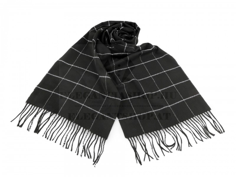 Férfi sál rojtokkal kockás