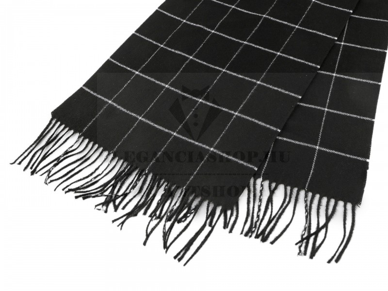 Férfi sál rojtokkal kockás