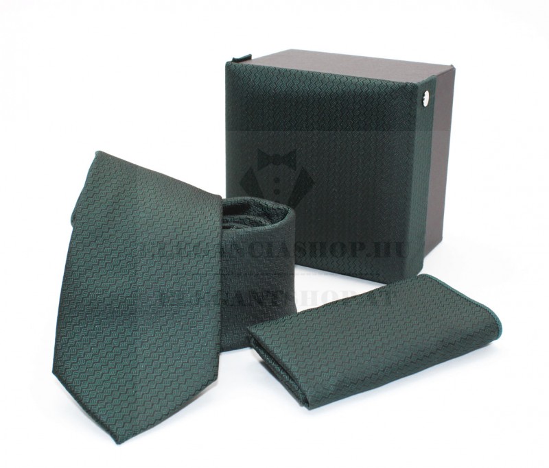             GL Slim nyakkendő szett - Sötétzöld