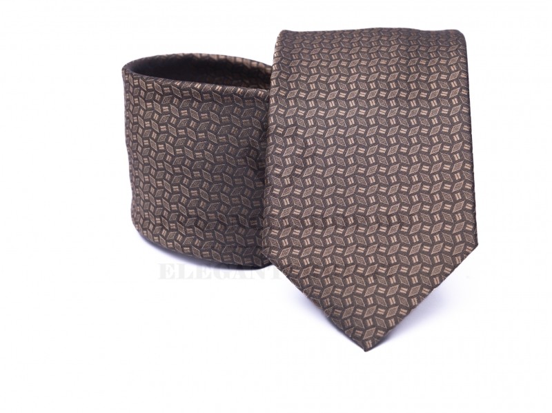 Prémium nyakkendő - Barna aprómintás 	 Prémium nyakkendő - Barna aprómintás
