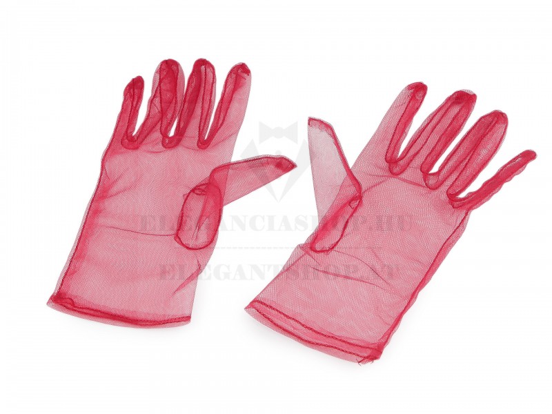 Női alkalmi tüll kesztyű - Piros Női kiegészítők Női alkalmi tüll kesztyű - Piros Női kiegészítők