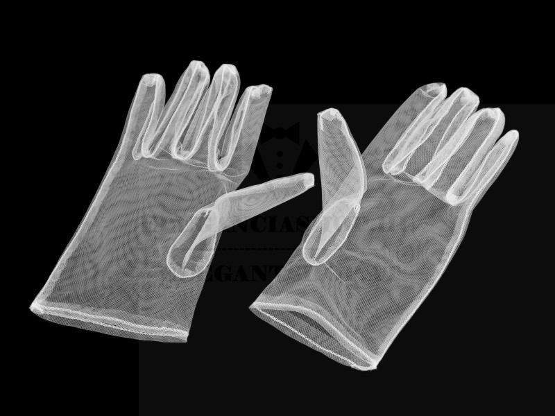     Női alkalmi tüll kesztyű - Fehér Női kiegészítők