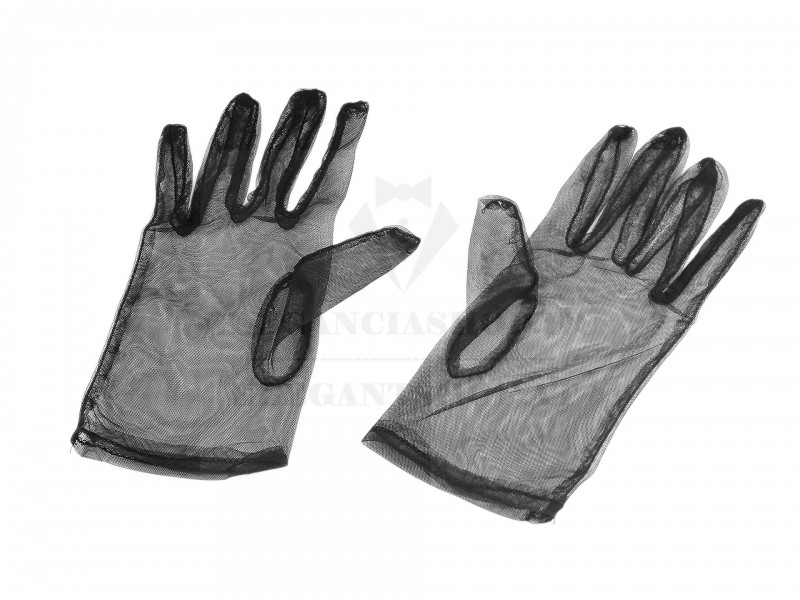     Női alkalmi tüll kesztyű - Fekete Női kiegészítők