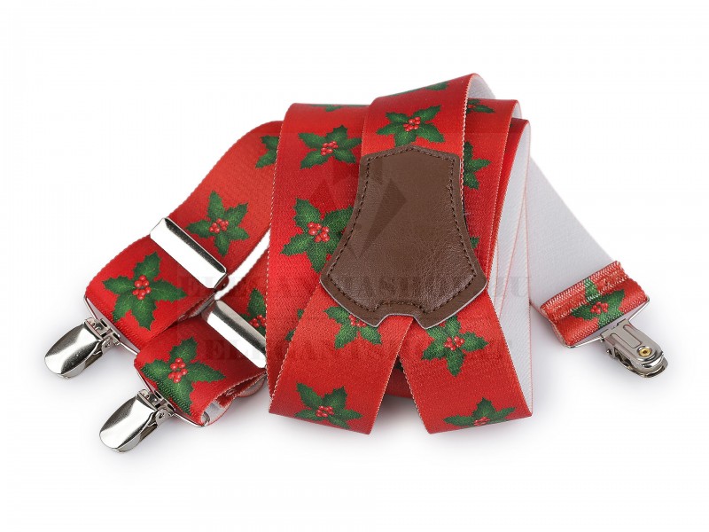                   Karácsonyi nadrágtartó - Piros Férfi nadrágtartó